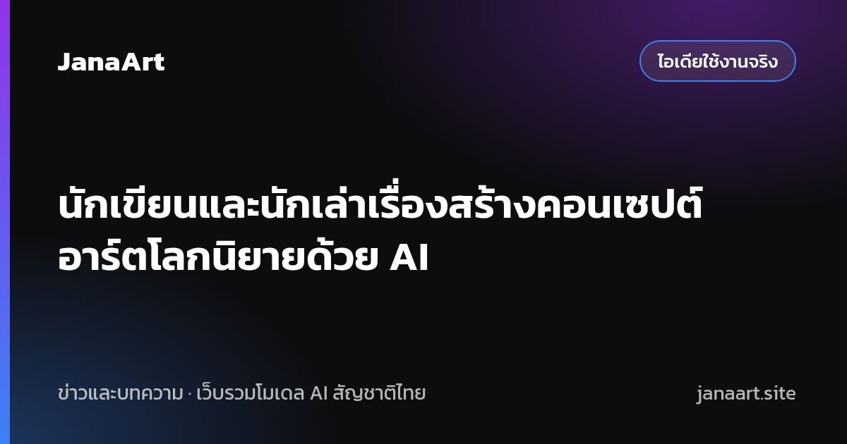 นักเขียนและนักเล่าเรื่องสร้างคอนเซปต์อาร์ตโลกนิยายด้วย AI